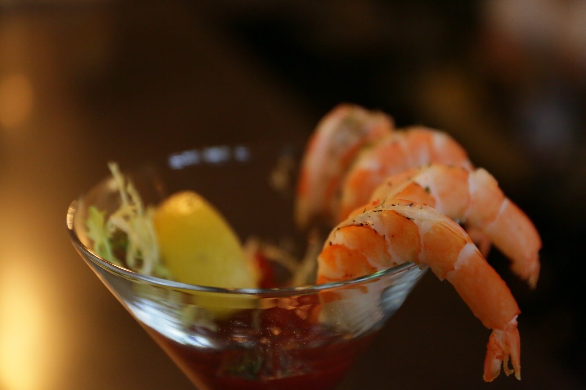 Appetising prawn cocktail