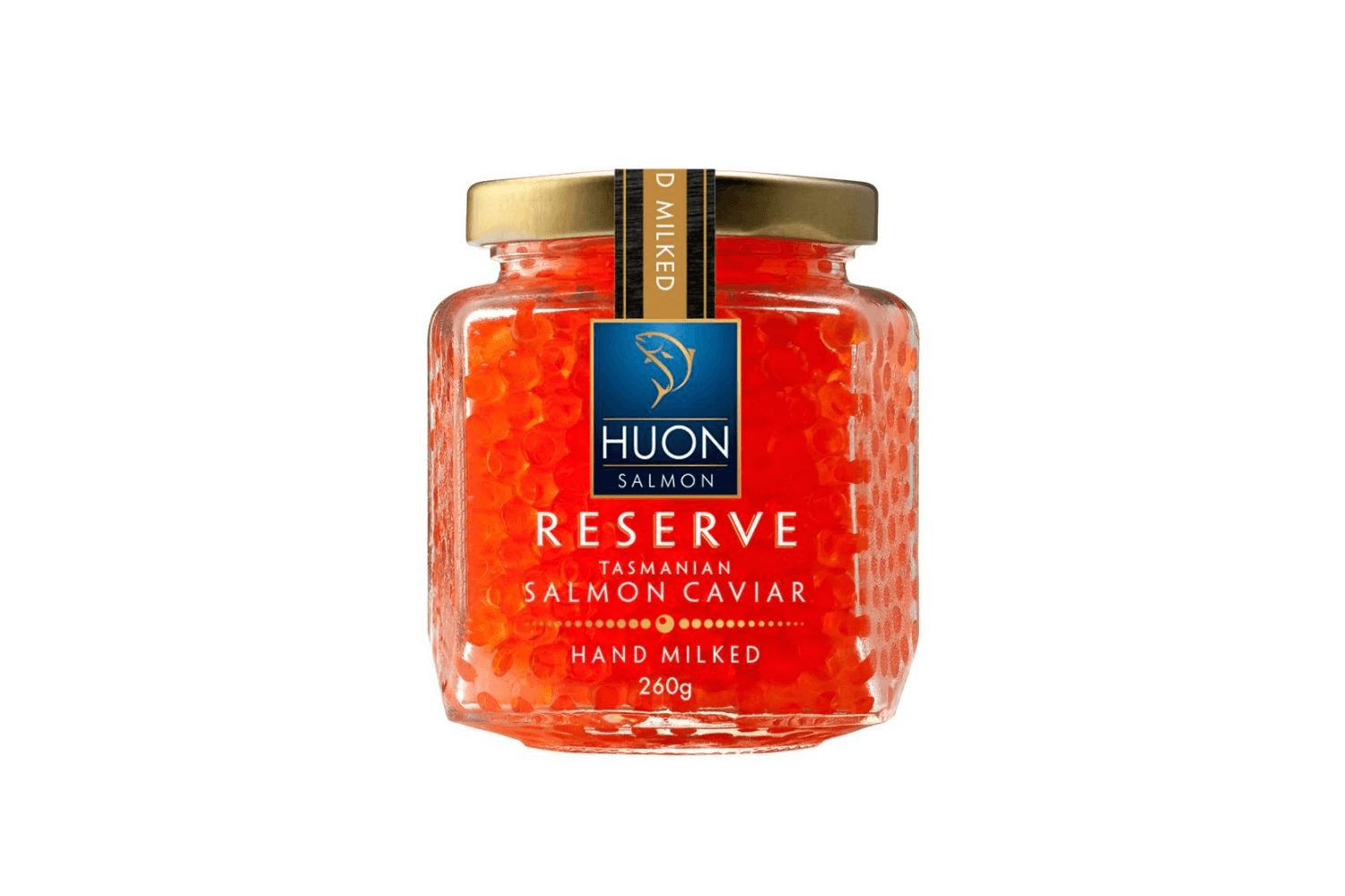 The hand-milked Huon Tasmanian salmon caviar is also a must-try.