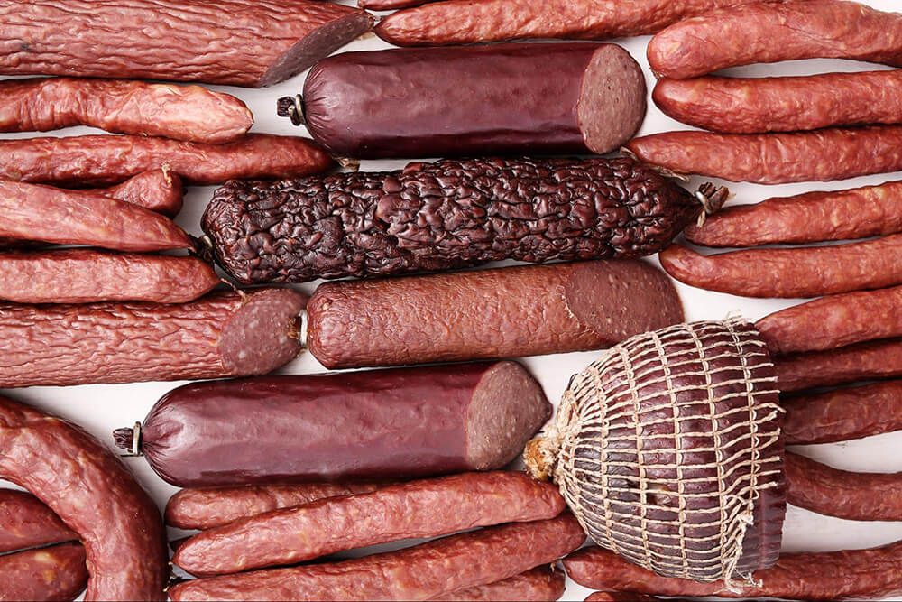 Different types of salami