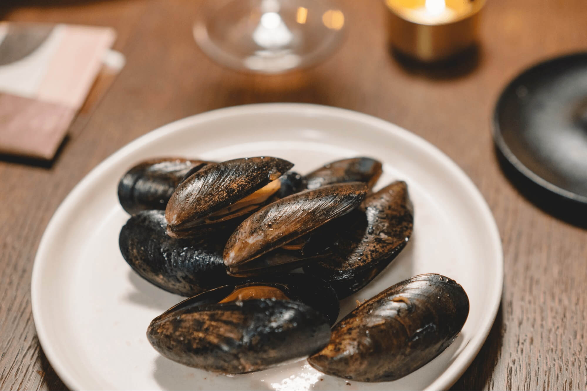 Steamed mussels