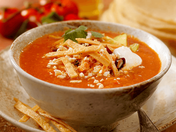 Tortilla soup: a taste of Mexico in a bowl.