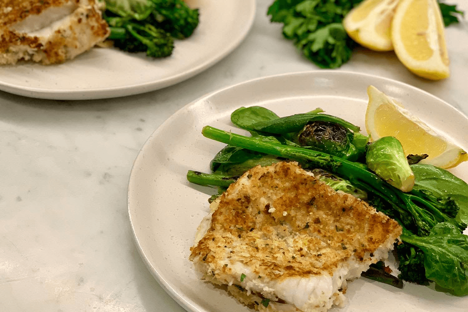 Other recipes to try with your fish fillet? This breaded fish recipe is a healthy treat: panko crumbed ling fillet.