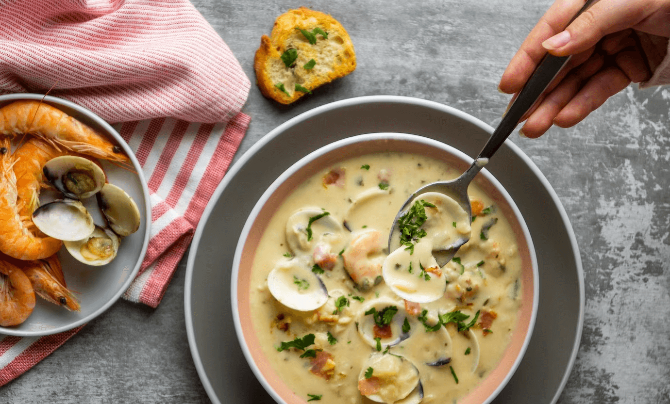 Nothing beats a bowl of seafood chowder when you’re craving something delicious and hearty.