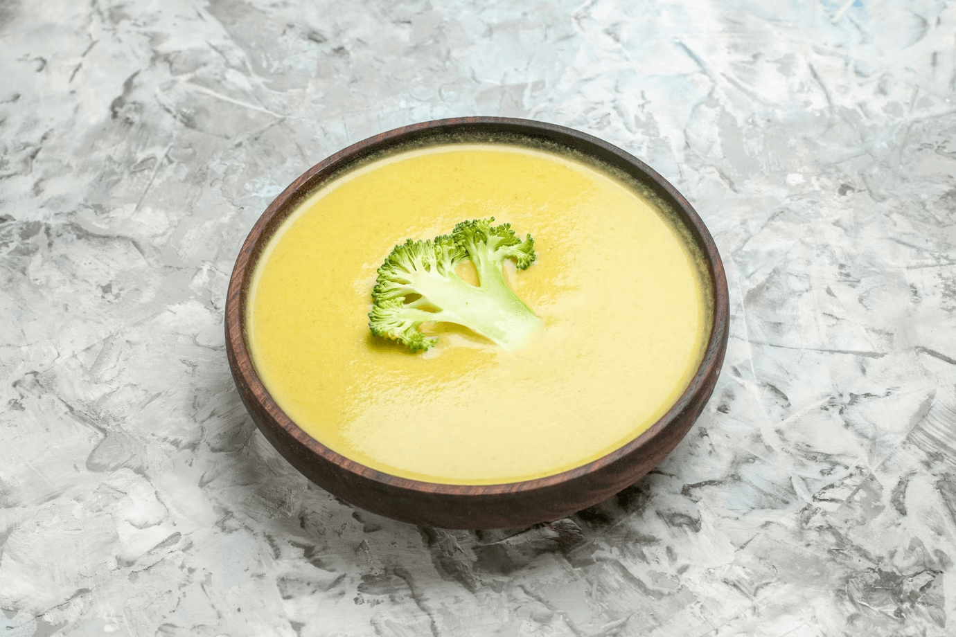 A healthy and delicious broccoli cheddar soup.